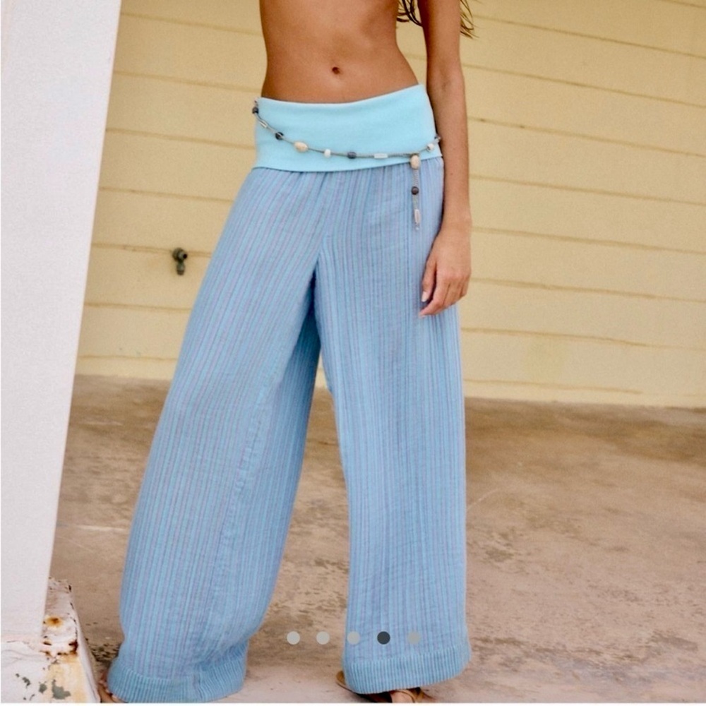 NWOT Ride With Me Striped Trousers with pouch included - Picture 2 of 12